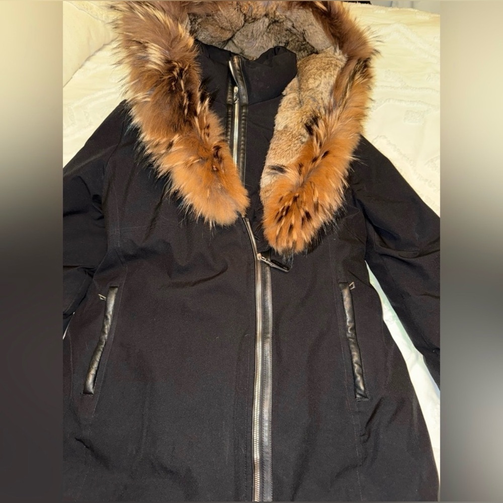 RUDSAK Women’s Down Parka (Black, XL, Real Fur Hood)